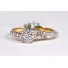 14K Yellow Gold 1.26 ct Diamond Wedding Set of 2 Womens Rings
