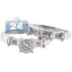 14K White Gold 0.81 ct Diamond Womens Engagement 2-Rings Set