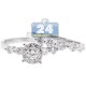 14K White Gold 1.44 ct Diamond Womens Bridal 2-Ring Set