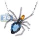 18K White Gold 4.87 ct Diamond Gemstone Spider Womens Pendant
