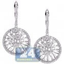 18K White Gold 2.67 ct Diamond Womens Drop Earrings
