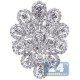 18K White Gold 1.91 ct Diamond Womens Flower Ring