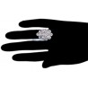 18K White Gold 1.91 ct Diamond Womens Flower Ring