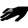 18K Rose Gold 2.17 ct Diamond Womens Flower Ring