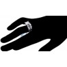 14K White Gold 1.27 ct Diamond Pave Wedding 3-Ring Set