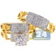 14K Yellow Gold 1.42 ct Diamond Engagement Three Rings Set