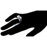 14K White Gold 0.60 ct Diamond Pave Wedding Three Rings Set