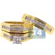 14K Yellow Gold 2.76 ct Diamond Engagement 3-Ring Set