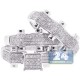 14K White Gold 1.43 ct Diamond Wedding Three Ring Set