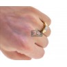 14K Yellow Gold 0.59 ct Diamond Pave Bridal Three Rings Set