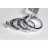 14K White Gold 0.56 ct Diamond Pave Bridal Three Rings Set