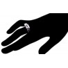 14K White Gold 0.56 ct Diamond Pave Bridal Three Rings Set