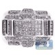 14K White Gold 1.26 ct Invisible Diamond Mens Signet Ring