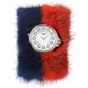 Fendi Crazy Carats Special Blue Red Fur Watch F106034037B0P02