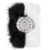 F106034014P4P02 Fendi Crazy Carats Special Black White Fur Diamond Watch