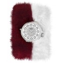 Fendi Crazy Carats Special Burgundy White Fur Watch F106034017B4P02