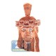 Matte 10K Rose Gold 0.31 ct Diamond Jesus Christ Head Pendant