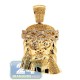 10K Yellow Gold 0.27 ct Diamond Jesus Christ Face Mens Pendant