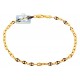 10K Yellow Gold Mariner Link Mens Bracelet 3.5 mm 8 Inches