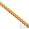 Italian 10K Yellow Gold Cuban Solid Link Womens Chain 2.5 mm