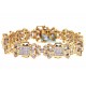 14K Yellow Gold 8.16 ct Diamond Link Mens Bracelet 8 1/2 Inches