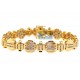 14K Yellow Gold 1.68 ct Channel Set Diamond Mens Bracelet