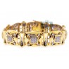 Mens Diamond Link Bracelet 14K Yellow Gold 4.03 ct 18mm 8.25"