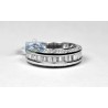 14K White Gold 1.68 ct Baguette Diamond Womens Wedding Ring