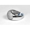 14K White Gold 2.01 ct Pave Diamond Womens Dome Ring