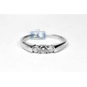 14K White Gold 0.42 ct Three Diamond Womens Engagement Ring