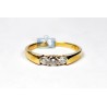 14K Yellow Gold 0.42 ct Three Diamond Womens Engagement Ring