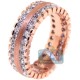 Matte 14K Rose Gold 1.83 ct Diamond Womens Eternity Ring