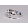 14K White Gold 2.02 ct 2-Row Diamond Womens Wedding Ring