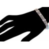 Womens Diamond Station Tennis Bracelet 18K 3 Tone Gold 11.91 ct