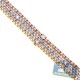 18K 3-Tone Gold 4.77 ct Diamond Womens Multi Row Tennis Bracelet