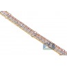 Womens Diamond Multi Row Tennis Bracelet 18K 3-Tone Gold 4.77 ct