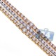 18K 3-Tone Gold 10.16 ct Diamond Womens Tennis Bracelet 7 Inch