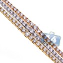 18K 3-Tone Gold 10.16 ct Diamond Womens Tennis Bracelet 7 Inch