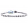 Womens Diamond Tennis Bracelet 14K White Gold 10.35 ct 7.25"