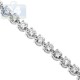18K White Gold 9.38 ct 3-Prong Diamond Womens Tennis Bracelet