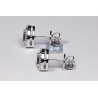 Womens Blue Sapphire Diamond Stud Earrings 18K White Gold 1.81 ct