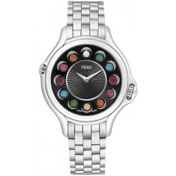 F107021000T02 Fendi Crazy Carats Black DIal Bracelet Watch 33mm