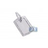 Mens Diamond ID Style Dog Tag Pendant 10K White Gold 0.84ct