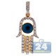 14K Yellow Gold 0.50 ct Diamond Evil Eye Hamsa Pendant