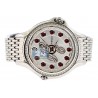 F105036000B3 Fendi Crazy Carats Diamond Bezel Silver Dial Watch 38mm