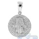 14K White Gold 0.73 ct Diamond Hamsa Hand Round Pendant