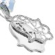 14K White Gold 0.21 ct Diamond Hamsa Hand Double Pendant