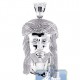 10K White Gold 13.04 ct Diamond Jesus Christ Head Pendant