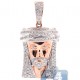 10K Rose Gold 1.91 ct Diamond Jesus Christ Head Pendant