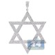14K White Gold 8.34 ct Diamond Star of David 3D Pendant